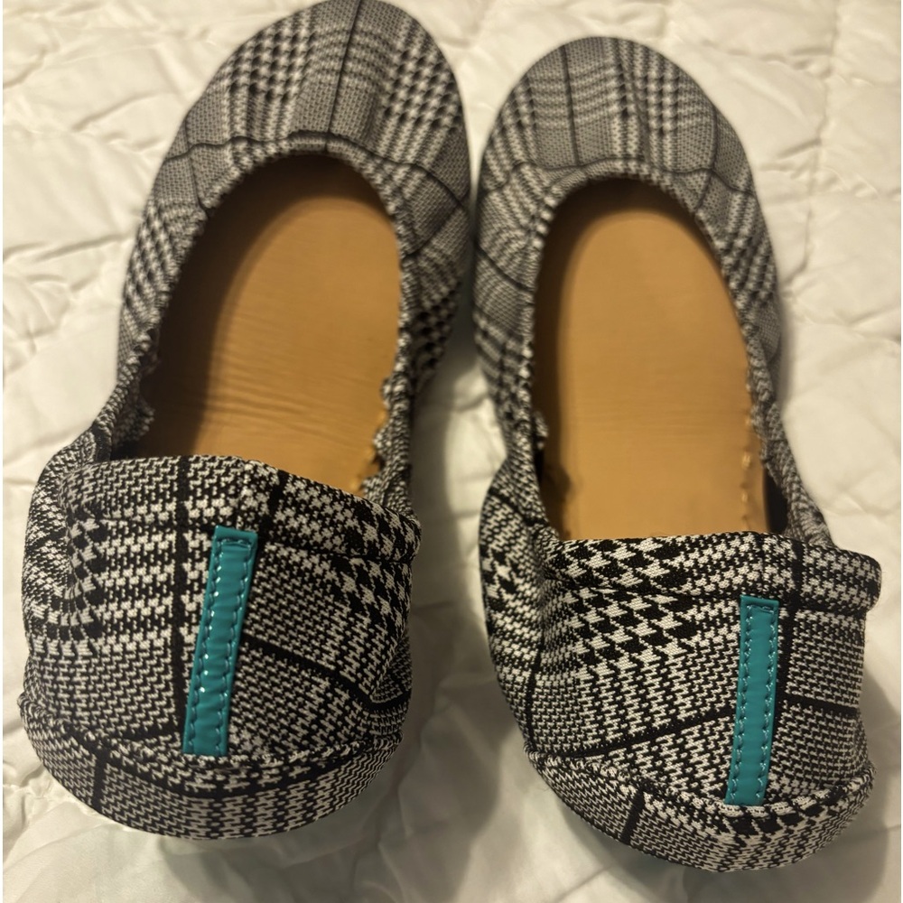 Tieks Seafield Check Size 10 Ballet Flats